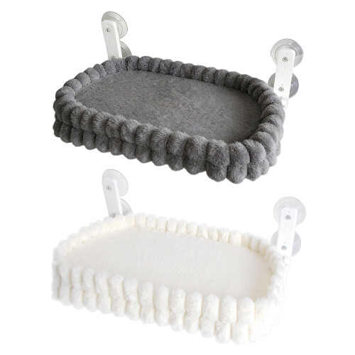 Compact Cats Hammock Hanging Type Space Saving Suction Cup-Gray 1