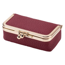 Portable Jewelry Holder Travel Storage Organiser For-wine red