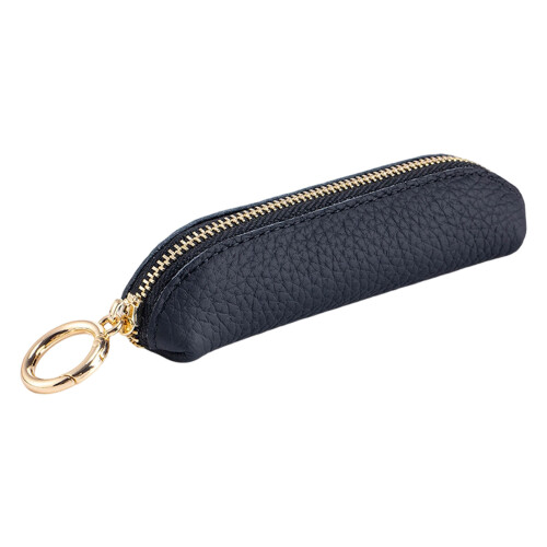 Soft Genuine Leather Tiny Wallet For Coin Keys And-Black