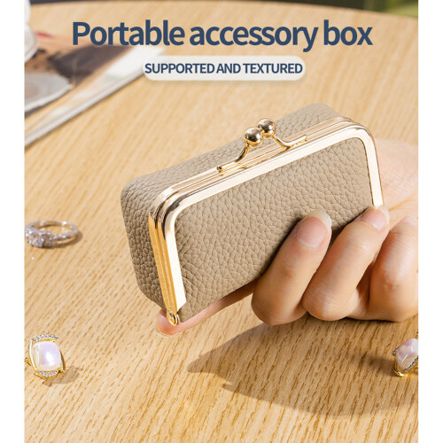 Practical Miniature Cosmetic Bag Premium Cowhides-lemon yellow 1