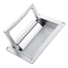 Flush Mount Pull Handle Zinc Alloy Tool Box Latch Handle Black Low Profile Foldable Design