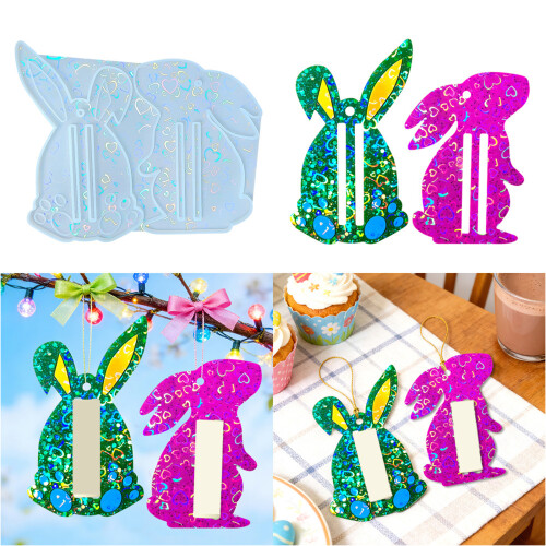 Holographical Rabbit Silicone Mold For Crafting Unique Pendants 1