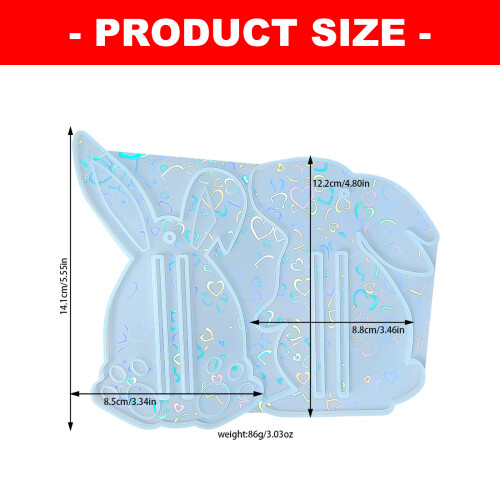 Holographical Rabbit Silicone Mold For Crafting Unique Pendants 2