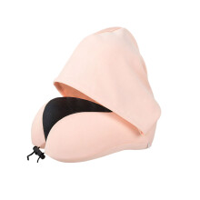 Machine Washable Hooded Unwinding Pillow Including Sound-Pink