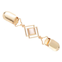 Elegant Cats Eye Stone Dress Clip Sweater Holder For Women-Gold