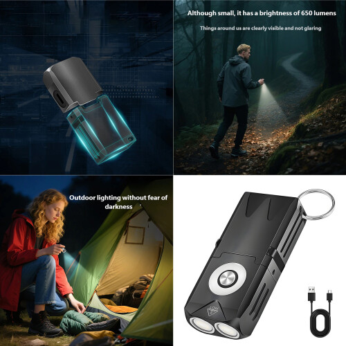 Practical LED Flashlight Compact Waterproof Multiple Settings 1
