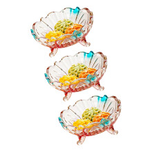 Elegant Glass Bowl For Fruits Snacks And Dessert-Glazed color