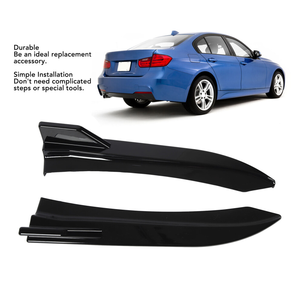 Glossy Rear Spoiler Splitter For Bmw F30 F31 Black 7340572003171