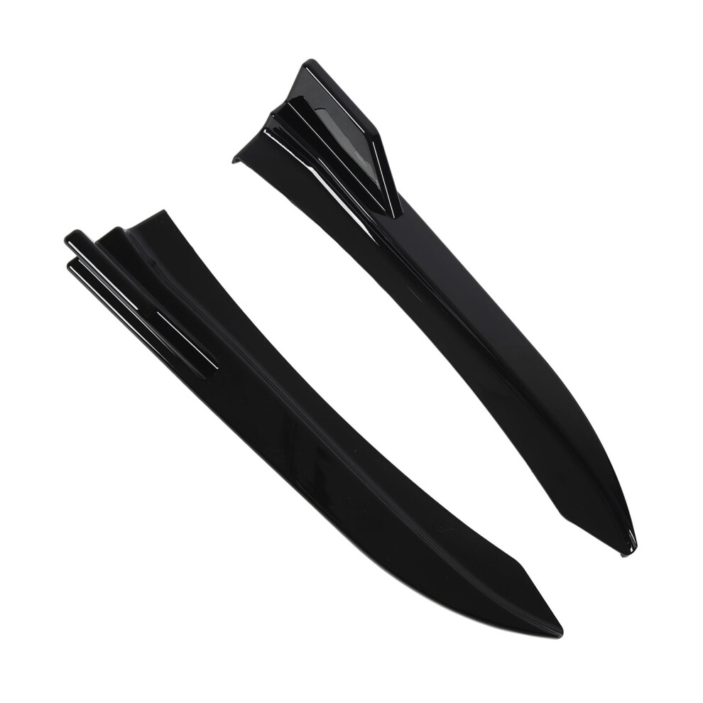 2Pcs Glossy Rear Bumper Spoiler For Bmw 3 Black 7340572809605
