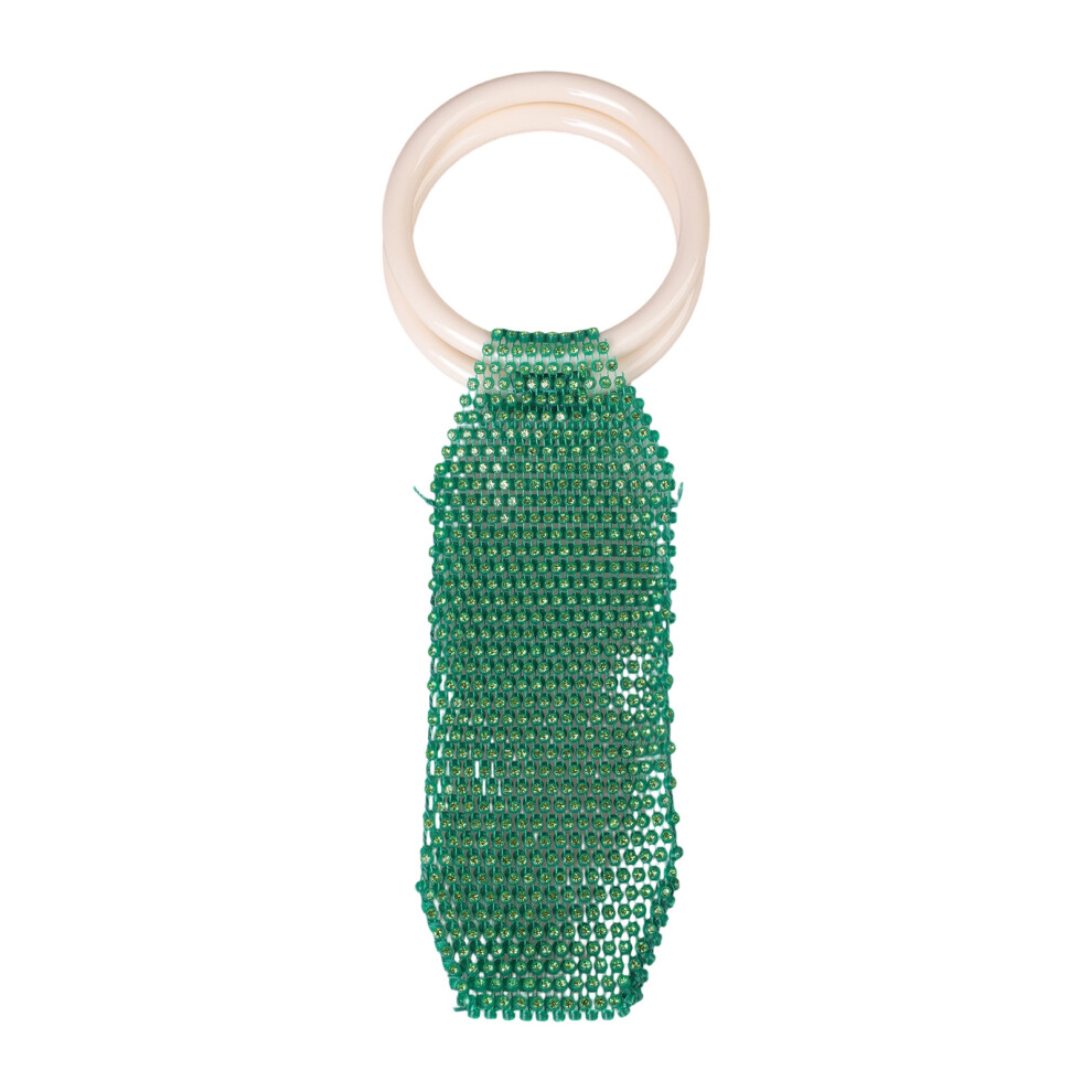 Trendy Mesh And Rhinestones Adorned Mobile Phone Case For- Green 7696001732670