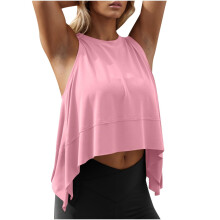 People Inspired Clothes Women's Workout Back Open Top-Pink S