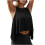 People Inspired Clothes Women's Workout Back Open Top-Black S 1