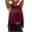 People Inspired Clothes Women's Workout Back Open Top-deepred M 1
