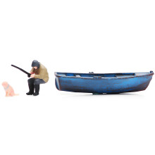 1/64 Scale Detailed Resin Fishing Boats Scene Set Artistic-B