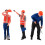 1Pc 1:64 Scale Hand Painted Construction Worker Figurine Set-C 1