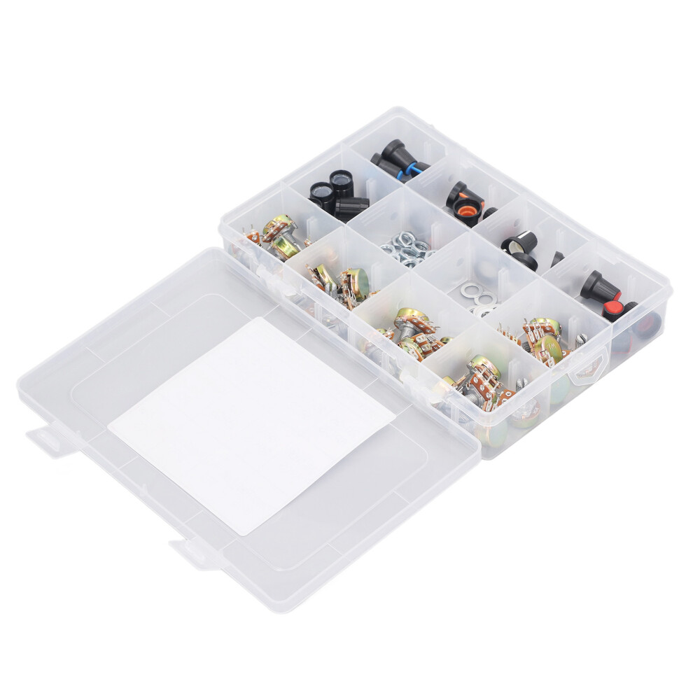 75Pcs Pot Kit B5k,B10k,B20k,B50k,B100k With Knobs 9401393730573