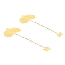 Leaf Vein Bookmark Metal 2pc, 4x5cm (1.6x2.0in)