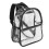 PVC Transparent Backpack Black Cap 11.5x6x12in 1