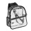 PVC Transparent Backpack Black Cap 11.5x6x12in 4