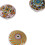 Living And Home 6Pcs Bohemian Style Ceramic Furniture Knobs Cabinet Drawer Knobs 4