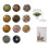 Living And Home 6Pcs Bohemian Style Ceramic Furniture Knobs Cabinet Drawer Knobs 6