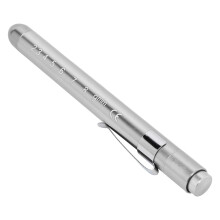 LED Pen Light Clip 2xAAA Pocket Size Silver