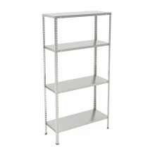 Galvanised Metal Storage Rack with 4 Adjustable Shelves