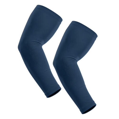 Unisex Breathable Sun Protective Arm Covers-Navy Blue