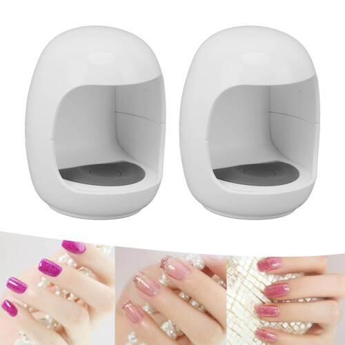 2Pcs Mini LED Nail Lamp Eggshell, 60mm45mm USB 5V 2