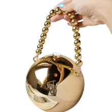 Acryl-Clutch-Geldbörsen, Abendhandtaschen mit Perlenkette,-Sekt