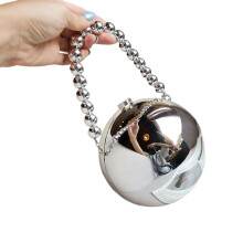 Handtasche mit oberem Griff, Acryl-Abendkupplungen,-Silber