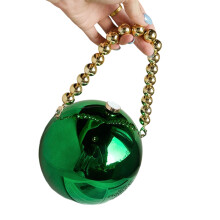 Acryl-Clutch-Geldbörsen, Abendhandtaschen mit Perlenkette,-Grün