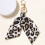 Leopard Print Bag Charm for Women Polyester Fabric-Green 6