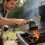 ABS Elektrisch barbecueapparaat met-grijs goud 3