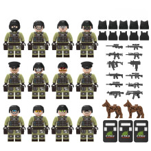 12 PCS CTRU Counter Terrorism Unit HK Police officer Building Blocks Set Toys for Kids