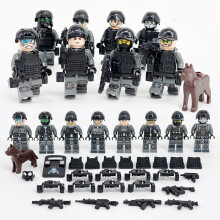 8 PCS City SWAT Anti Terrorism Special Operations Themed Small Building Block Set for Kids