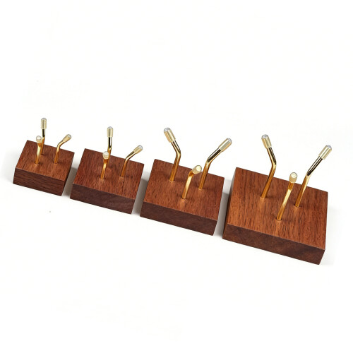 Handcrafted Walnut Base With Metal Holder For-nut tree wood