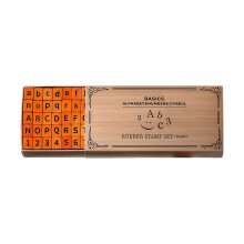 70 Stuks Hout Rubber Stamper Letter Nummer-2 zwarte behuizing