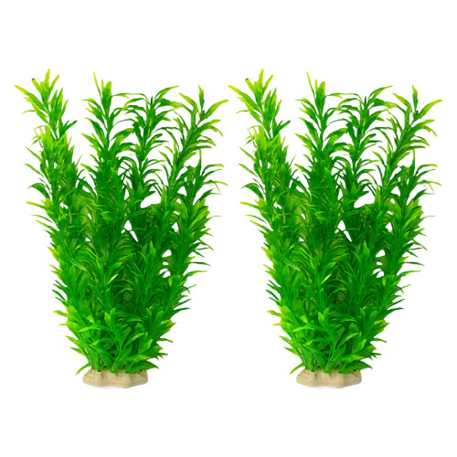 2pack Realistic Aquariums Decoration Artificial-green gladiolus