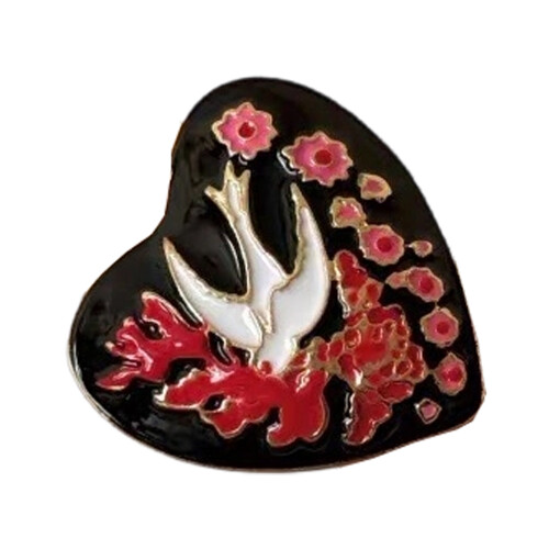 Retro Enamel Heart Rings Stackable Finger Jewelry Unique-A