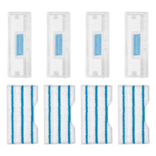 Tampon de nettoyage à vapeur, 4 pièces, tampon de-rayures bleues