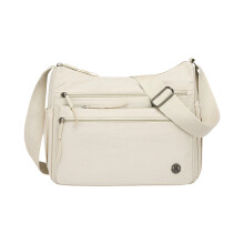 Praktische Damen-Nylonhandtasche mit verstellbarem Riemen,-Beige