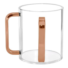 Modern Clear Ceremony Cup With Ergonomic- rose gold