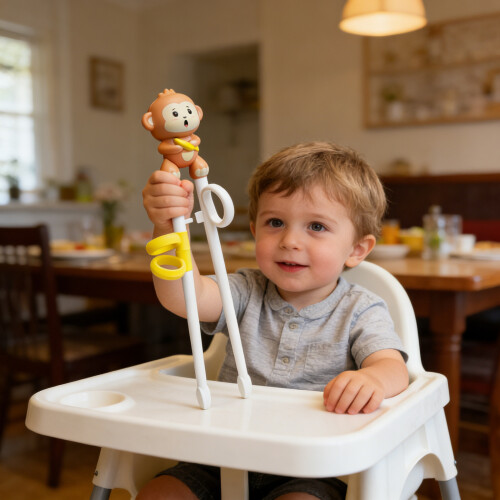 Abs Plastic Children Chopsticks With Storage Container Great-1 2