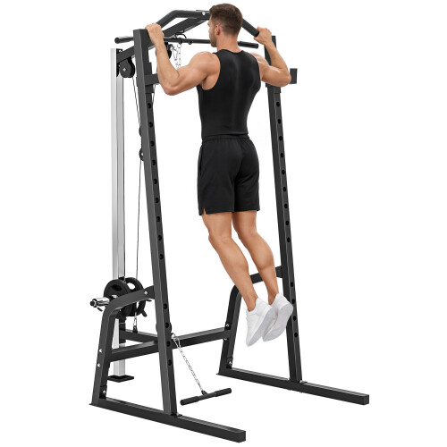 SPORTNOW Power Cage with Pulley System, Squat Rack 1