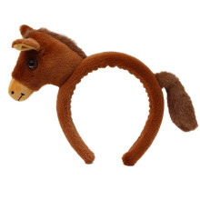 Kids Animal Doll Headbands For Halloween Games Themed-brown