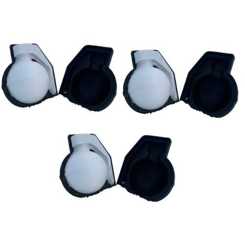 Fun Grenades Shape Snow Ball Maker Mold for Winter-3pcs black