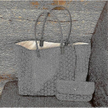 (L, Dark Grey) New Bag Large Capacity Tote Bag Mother Bag Handbag Gifts