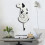 (Cc008 White) Dog Shape Pendulum Wall Clock Creative Acrylic Wall Clock with Wagging Tail Home Decor Silent 1