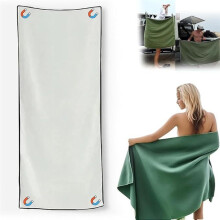 (【磁吸浴巾】White, 180*80) Extra Strong Magnetic Fast Drying Towel for Beach Swimming, Super Absorbent Portable Travel Bath Towel
